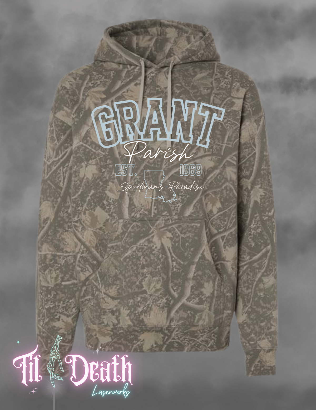 Louisiana Parish Hoodie - Light Camo