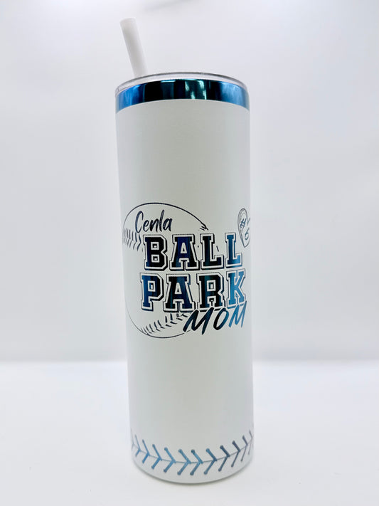 CENLA Ball Park Mom Personalized Tumbler βΎπ