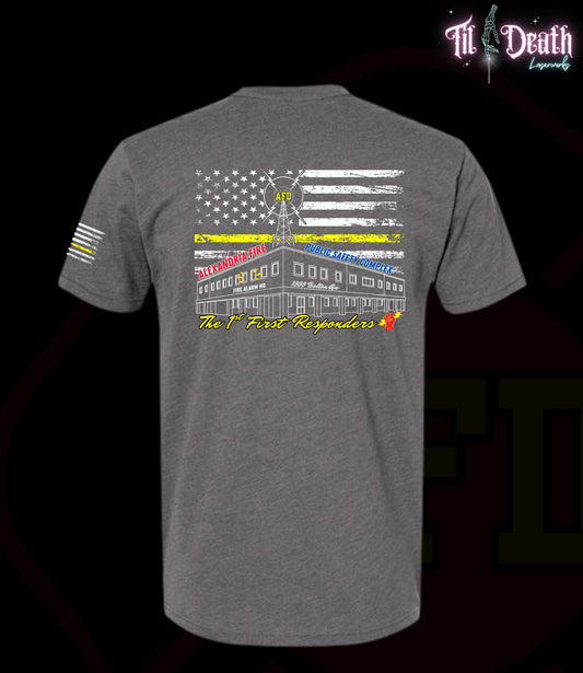 Adult Soft Tee - Dark Grey - Alexandria Fire Dept Dispatch