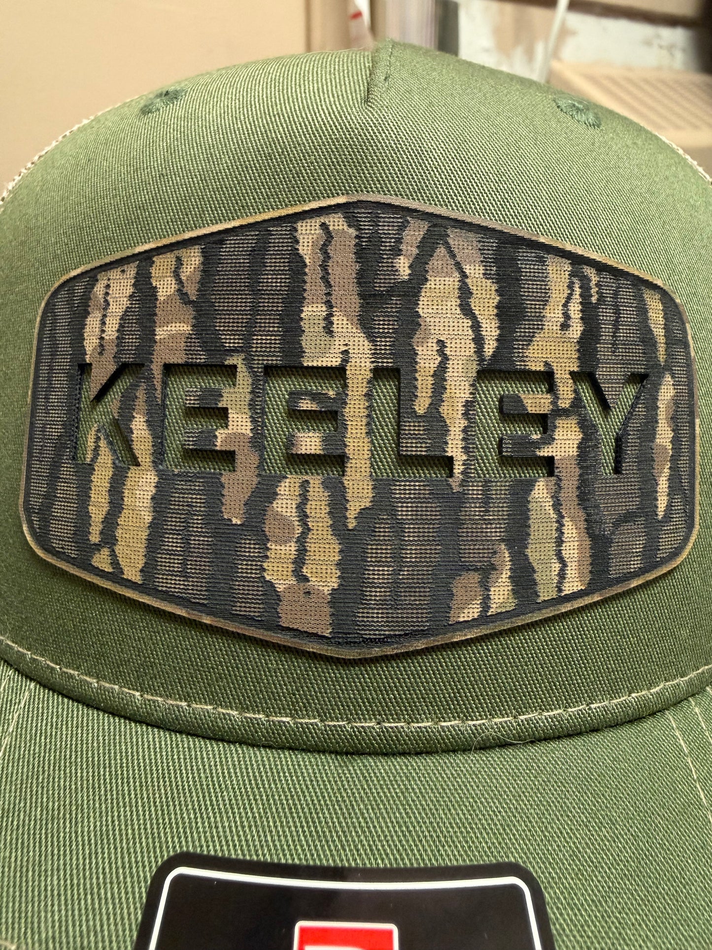 Textured Camo Hat - Custom Cutout - Your Business Logo