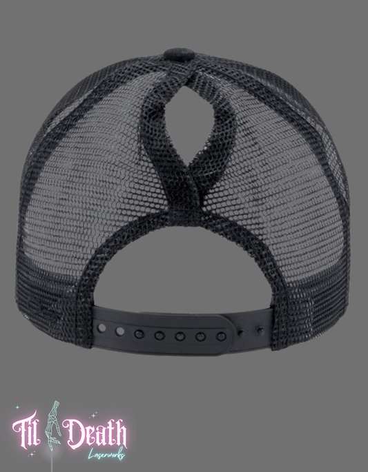 Women's Ponytail Cap - Black - Cenla Pressure