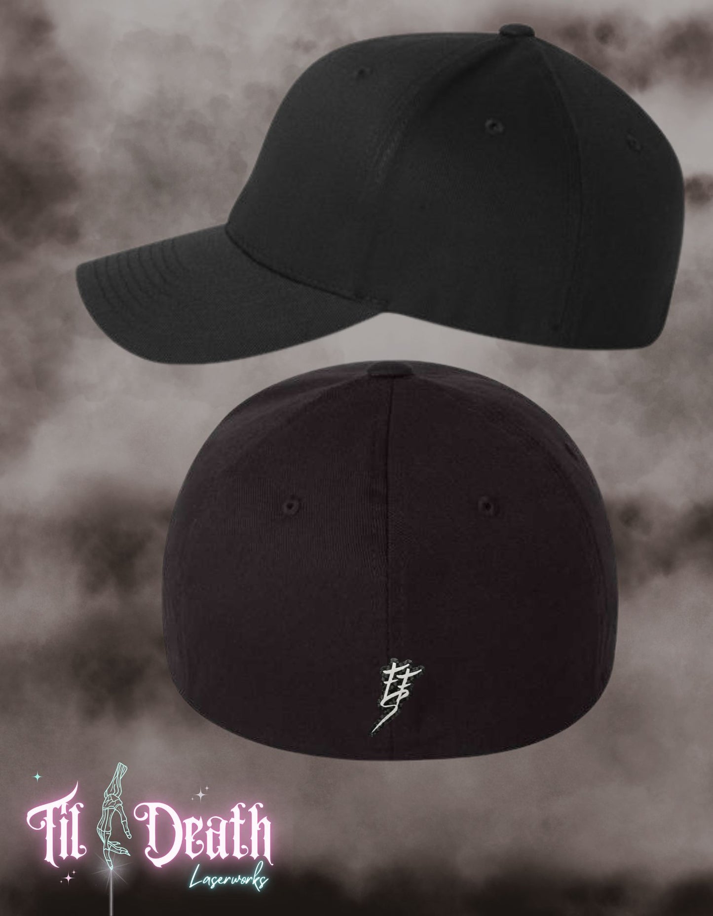 Fiery Fins Scuba - Flexfit Ball Cap - Carbon Fiber - PREORDER