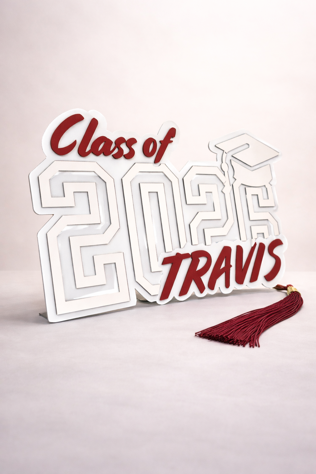 "The Senior Spotlight" Block Letter Graduation Acrylic Mirror Sign
