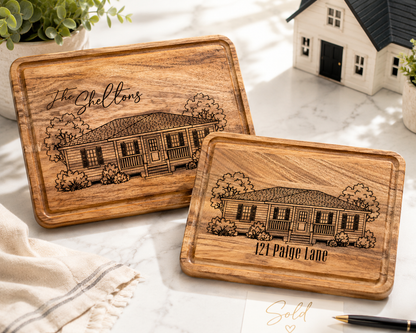 Home Custom House Cutting Board | Address
