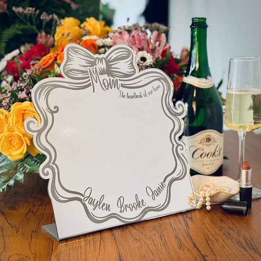 Mother's Day Bow Mirror: Personalized Vanity Mirror with Children’s Names