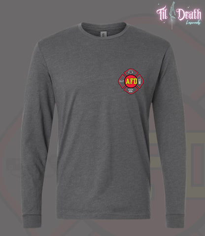 Adult Soft Long Sleeve - Heather Grey - Alexandria Fire Dept Dispatch