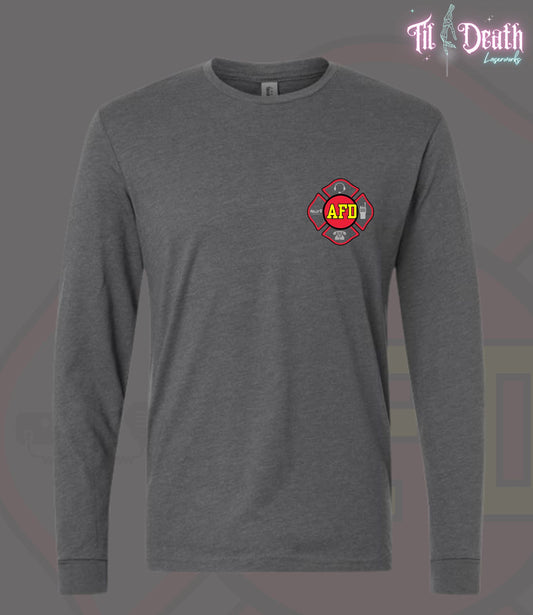 Adult Soft Long Sleeve - Heather Grey - Alexandria Fire Dept Dispatch