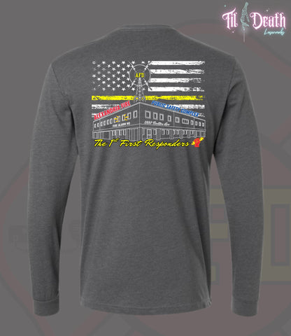 Adult Soft Long Sleeve - Heather Grey - Alexandria Fire Dept Dispatch