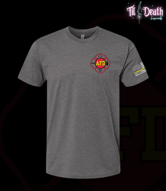 Adult Soft Tee - Dark Grey - Alexandria Fire Dept Dispatch