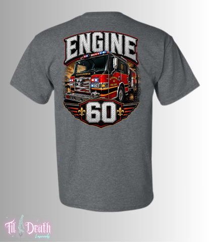 Station 6 - Gildan T-Shirt - Grey - Alexandria Fire Dept