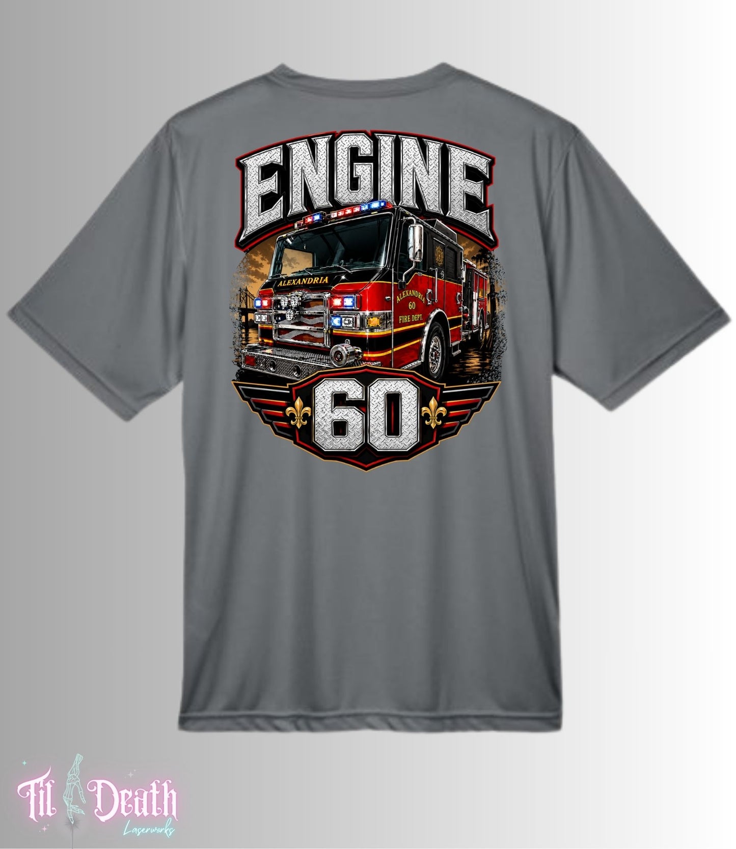 Station 6 - Dri-Fit T-Shirt - Grey - Alexandria Fire Dept