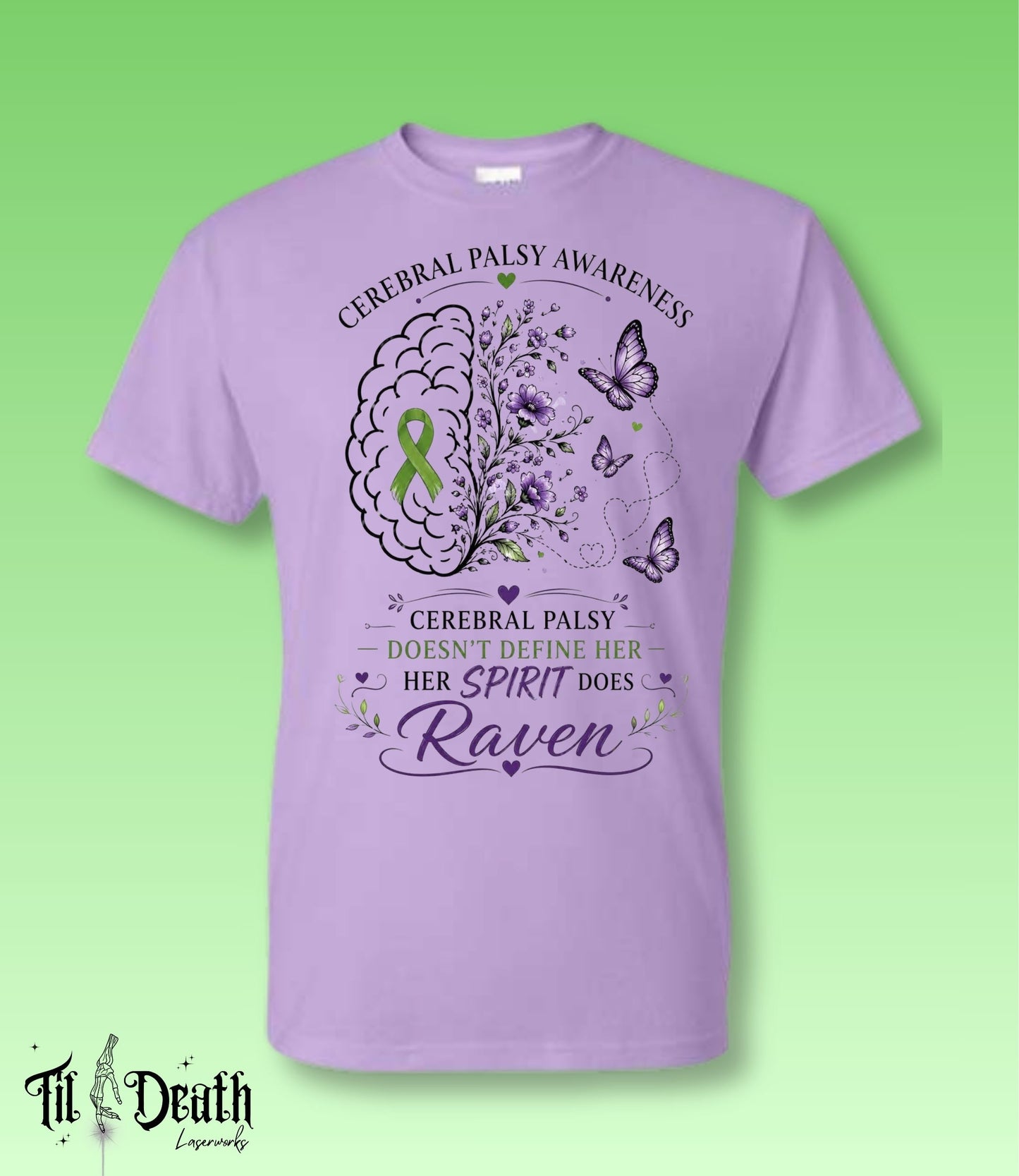 Gildan T-Shirt - Lavender - Cerebral Palsy Awareness - Fundraiser for Raven