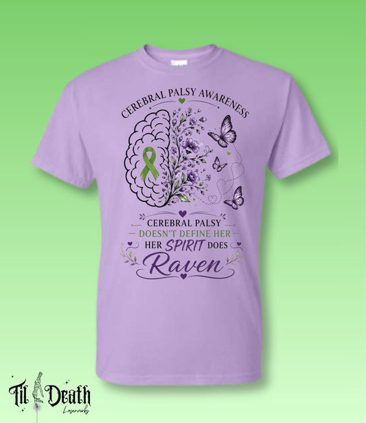 Gildan T-Shirt - Lavender - Cerebral Palsy Awareness - Fundraiser for Raven