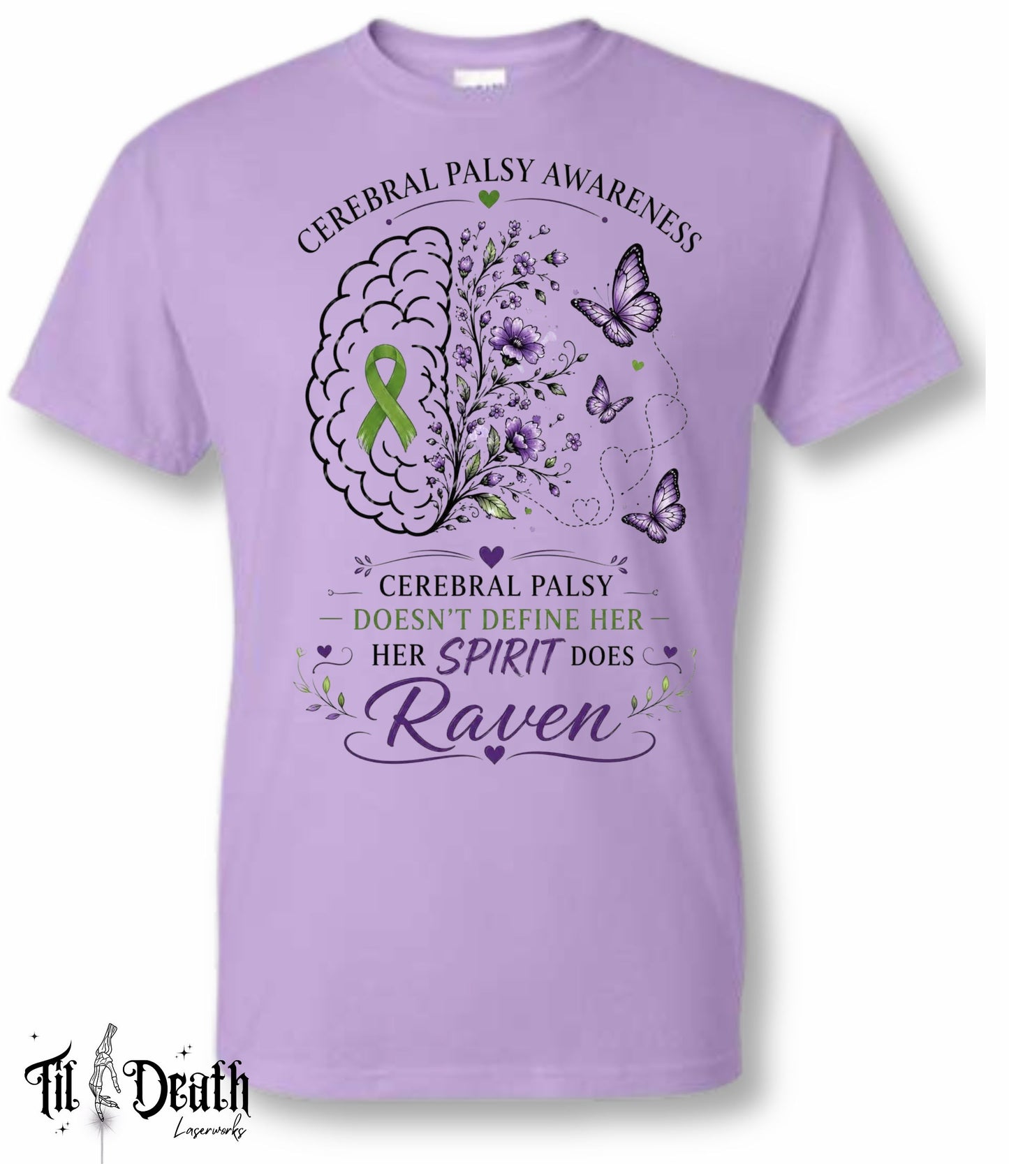 Gildan T-Shirt - Lavender - Cerebral Palsy Awareness - Fundraiser for Raven