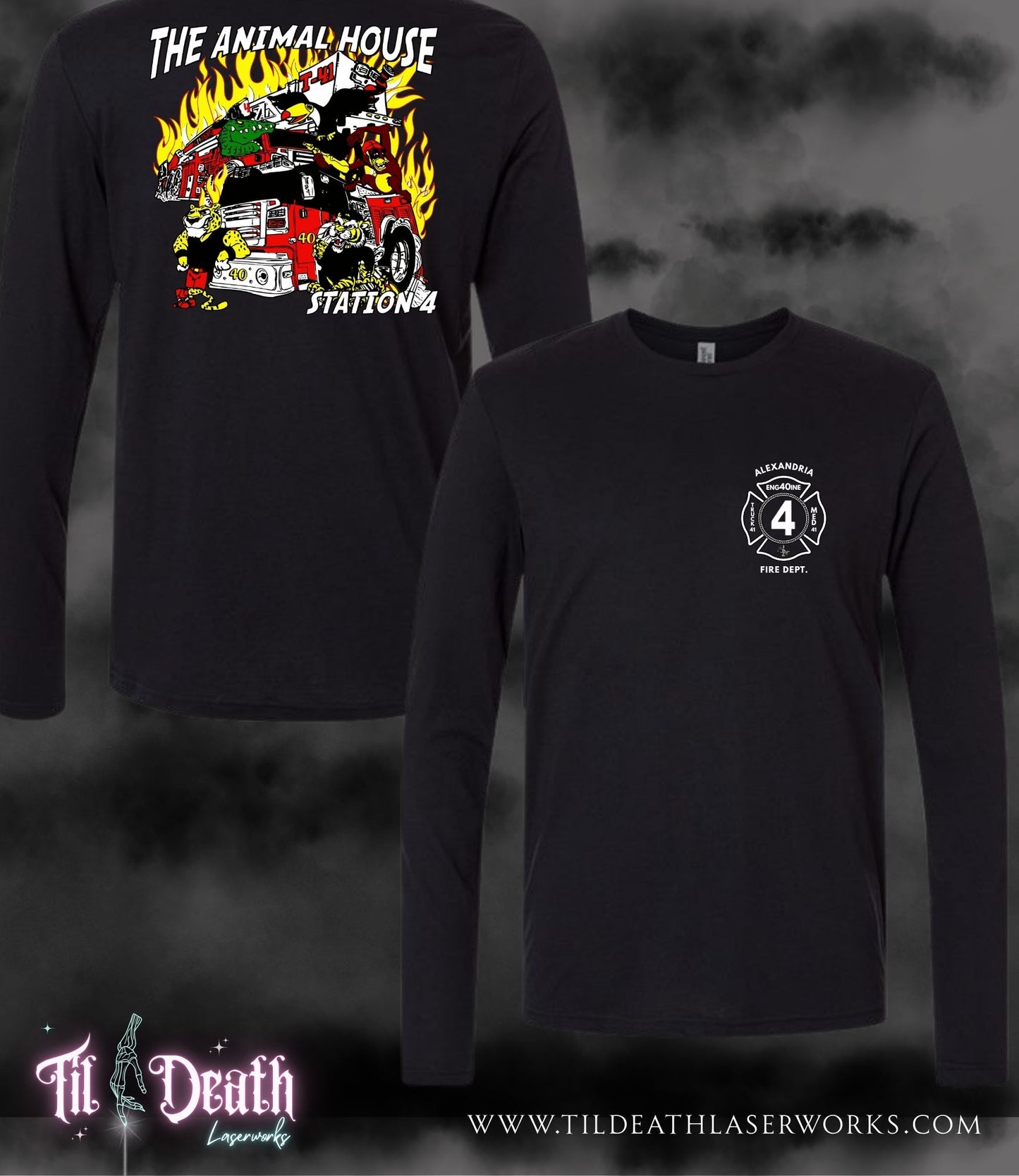 Alexandria Fire Dept Station 4 "Animal House" Duty T-Shirts Long Sleeve - PREORDER