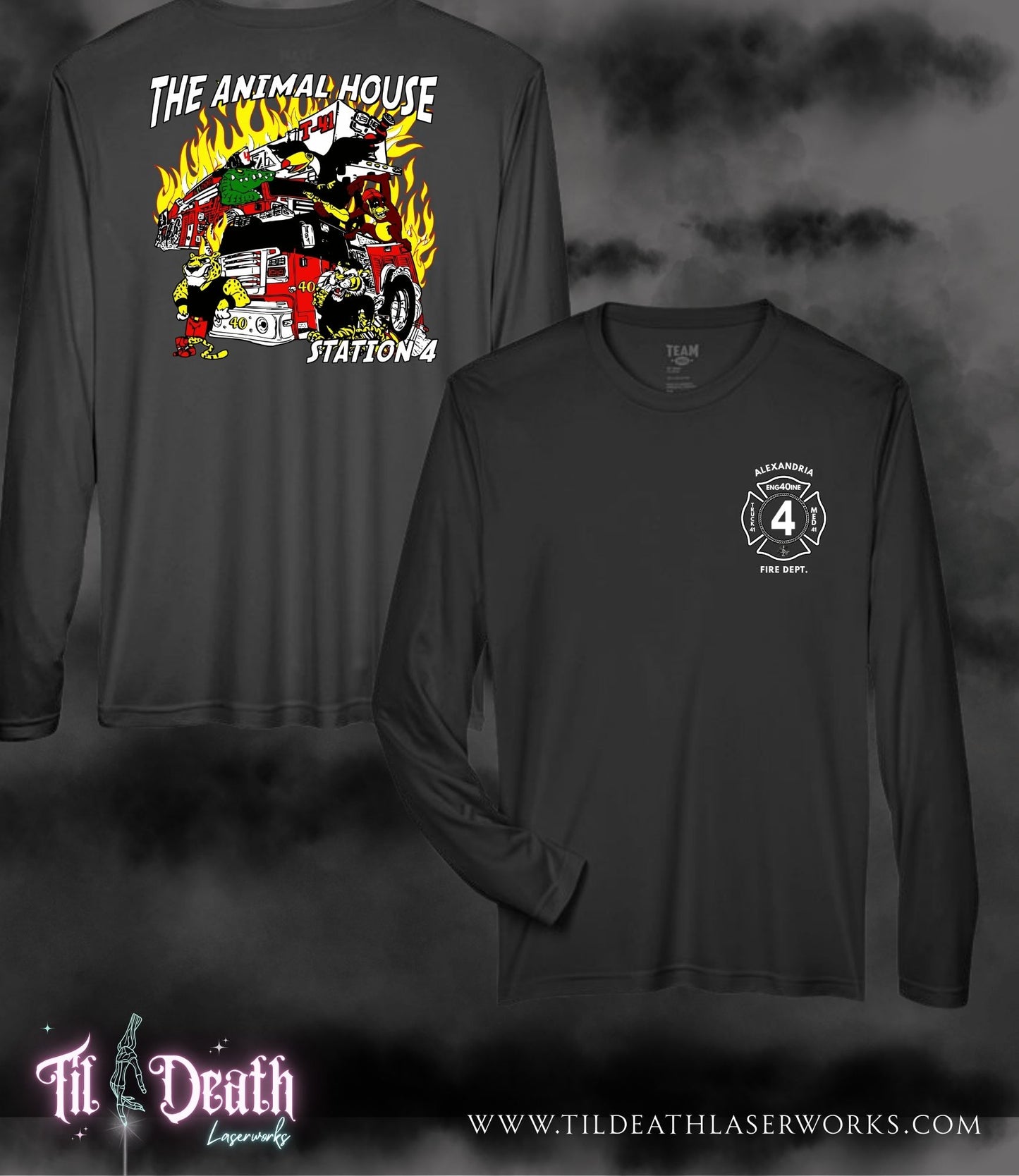 Alexandria Fire Dept Station 4 "Animal House" Duty Workout Shirt Long Sleeve - PREORDER