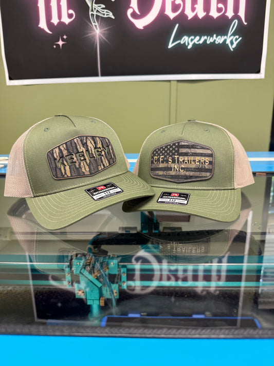 Textured Camo Hat - Custom Cutout - Your Business Logo