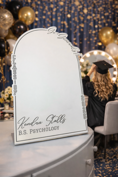Custom Graduation Desk Mirror – Personalized Graduation Keepsake: Name, Class Year and Degree