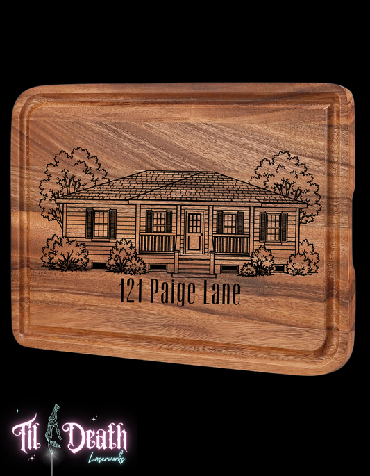 Home Custom House Cutting Board | Address